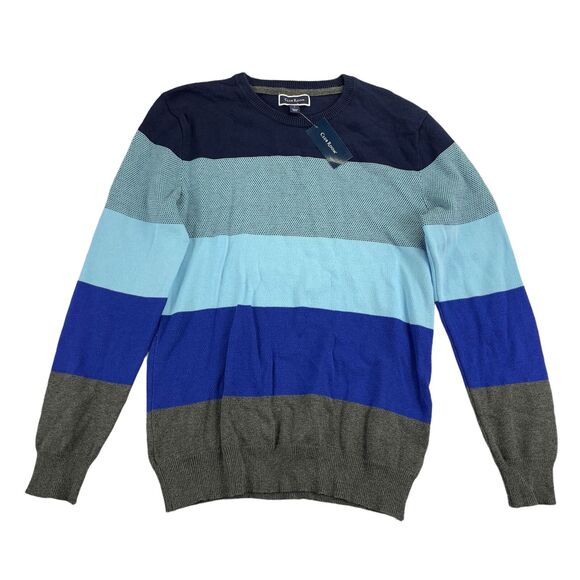 Club Room Other - Club Room Mens Striped Lightweight Crewneck Colorblock Stripe Sweater Blue S